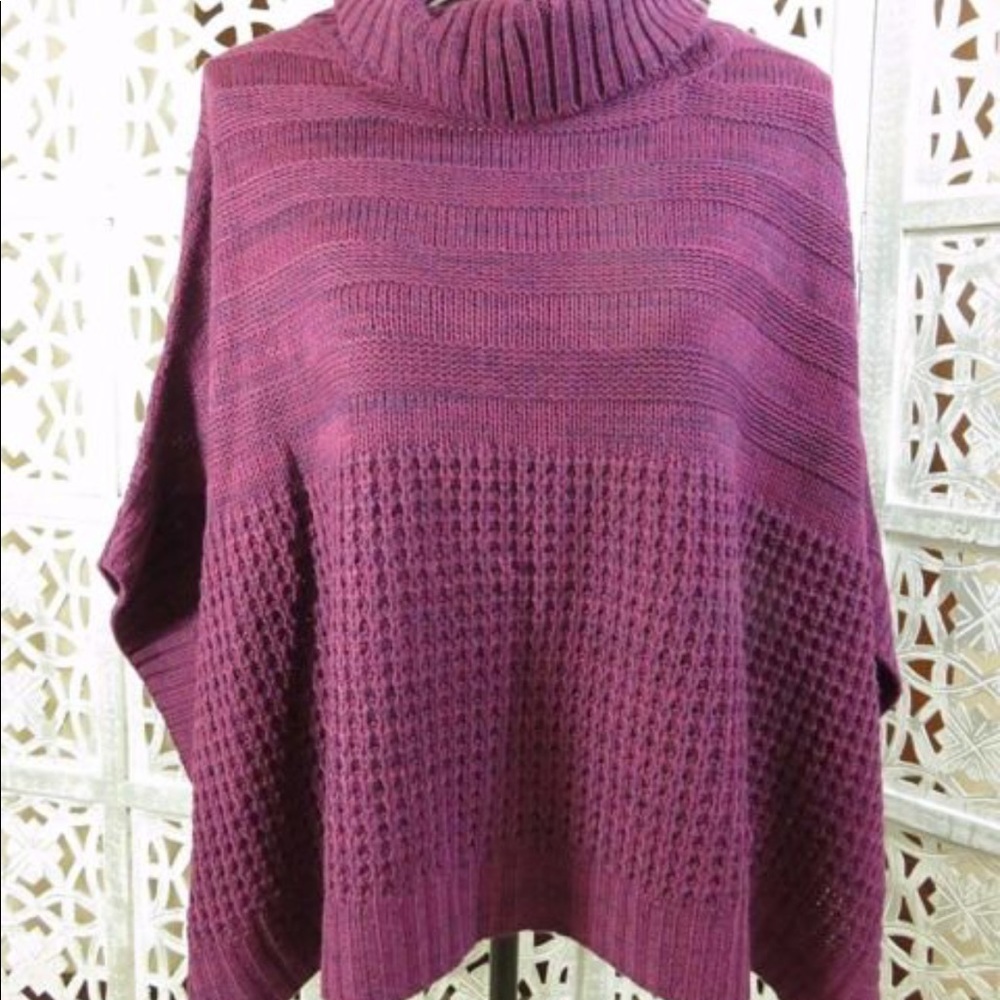 Mak by mak B merlot poncho one size
